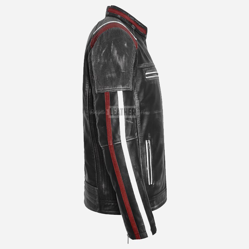 STORMFELL Men's Café Racer Leather Jacket