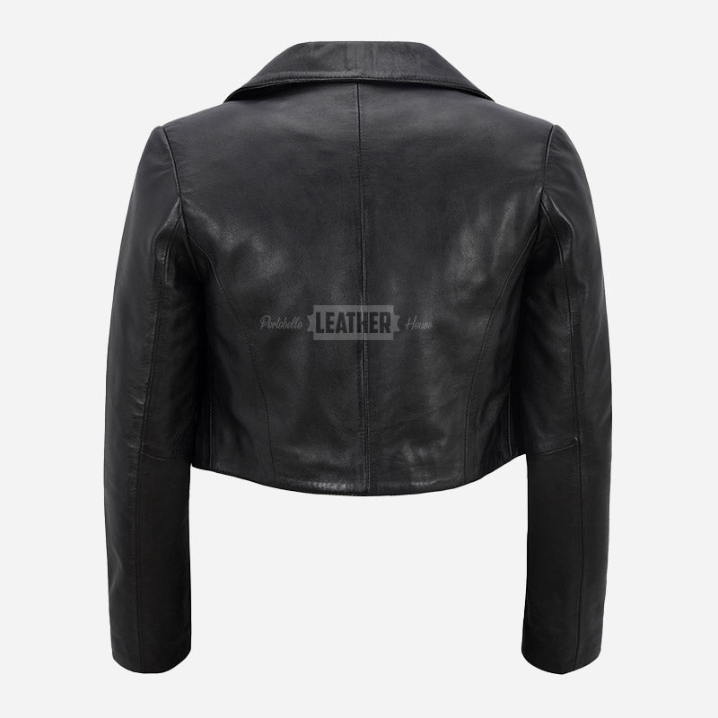 ASHEN Women's Black Cropped Bolero Jacket