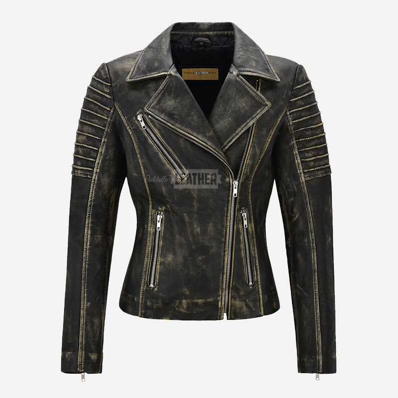 VIONEL Vintage Leather Biker Jacket