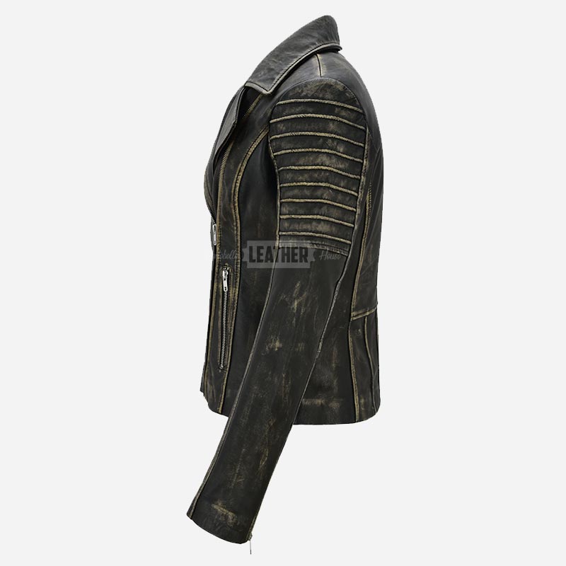 VIONEL Vintage Leather Biker Jacket