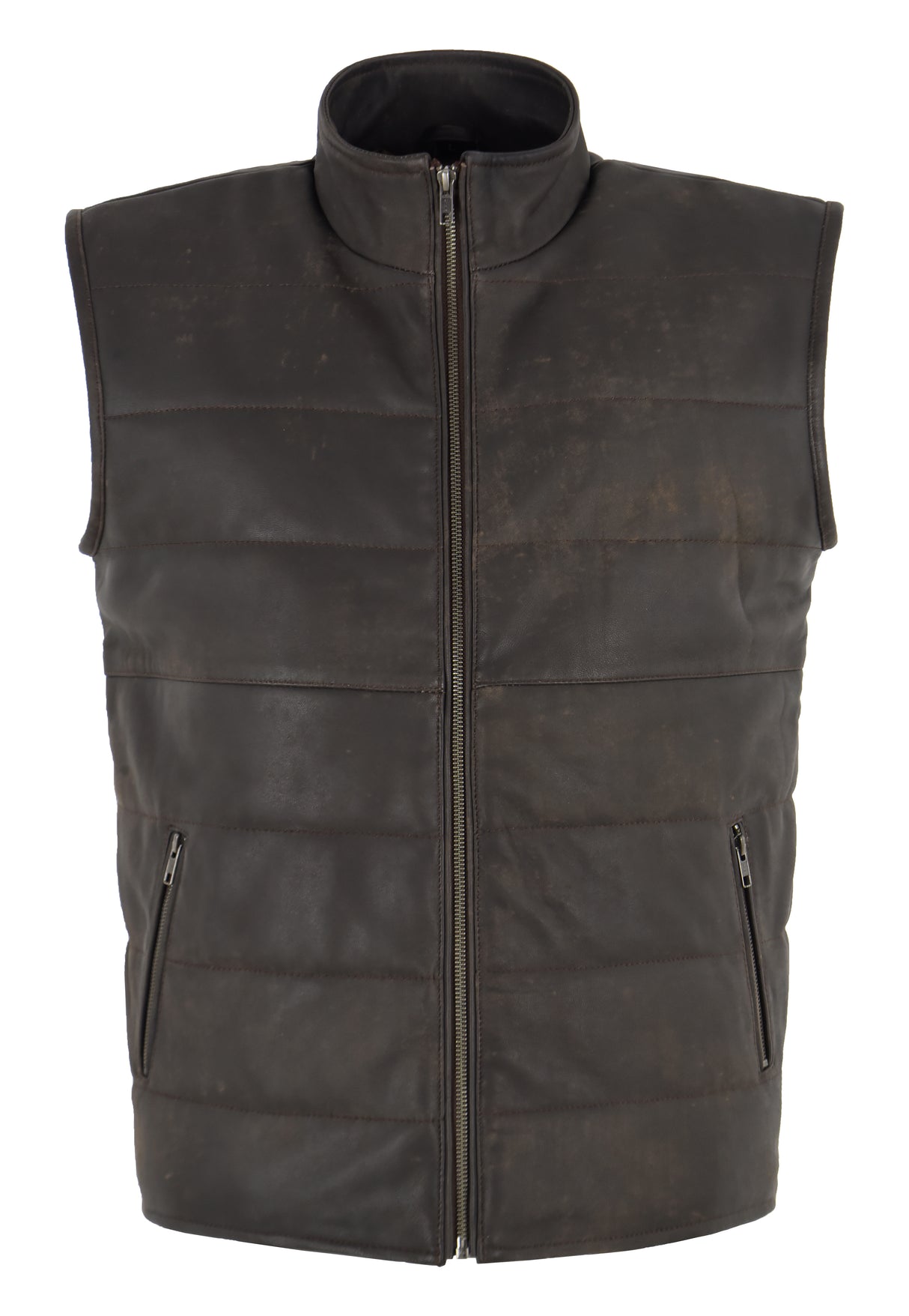 DOFF Men's Leather Gilet