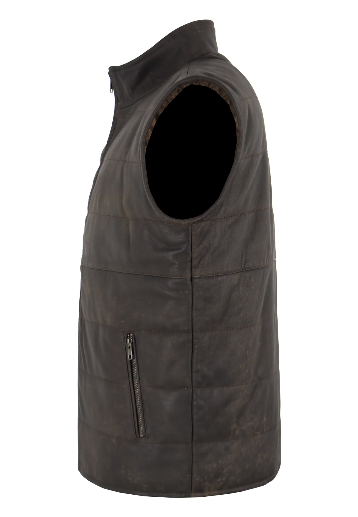 DOFF Men's Leather Gilet