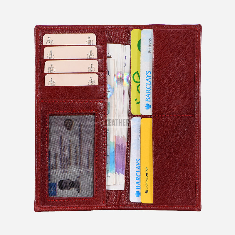 Red Leather Coat Wallet