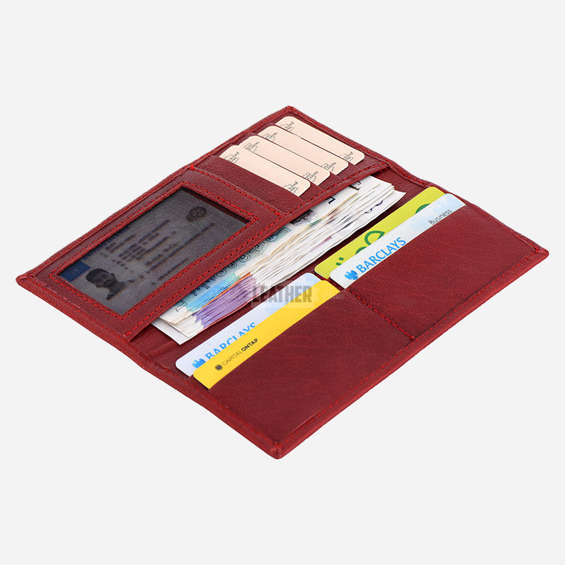 Red Leather Coat Wallet