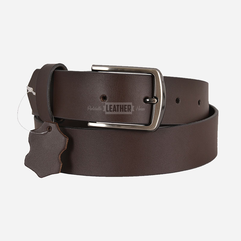 Men's Leather Formal Belt Brown