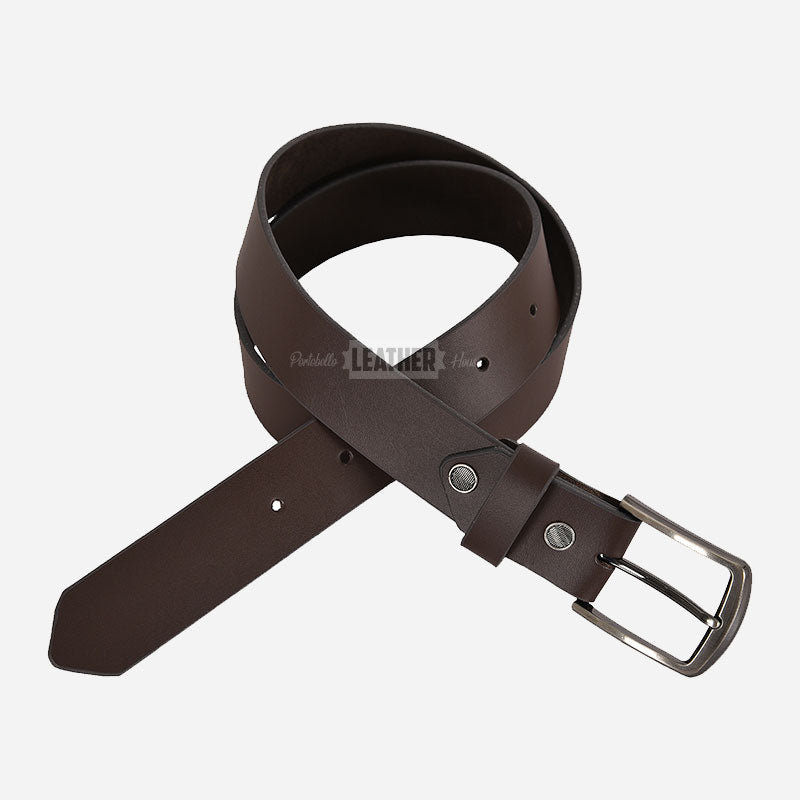Men's Leather Formal Belt Brown