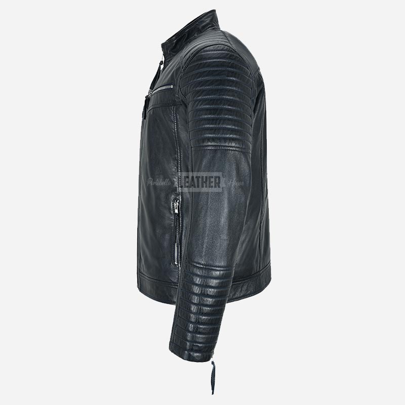 AZREN Leather Biker Jacket for Men