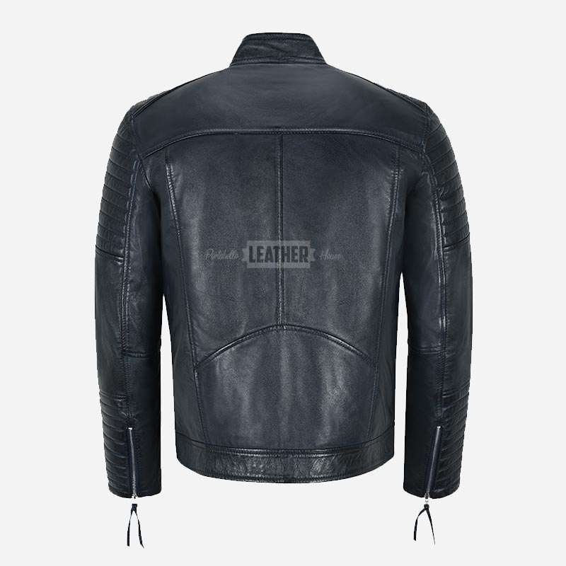 AZREN Leather Biker Jacket for Men