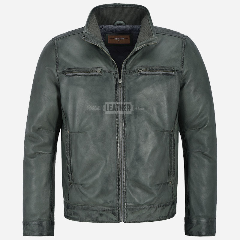 BENTOR Men's Casual Leather Jacket