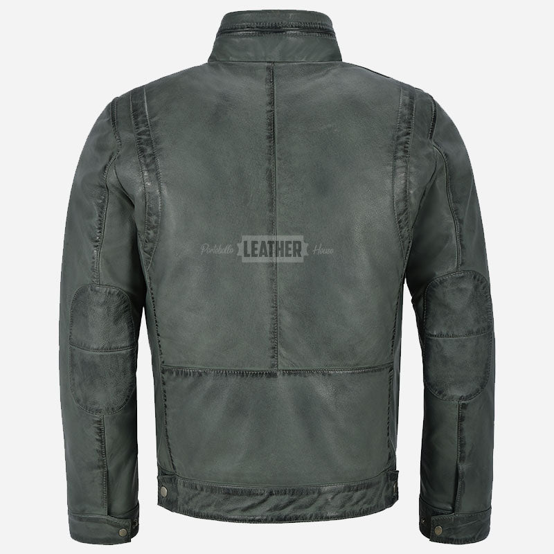 BENTOR Men's Casual Leather Jacket