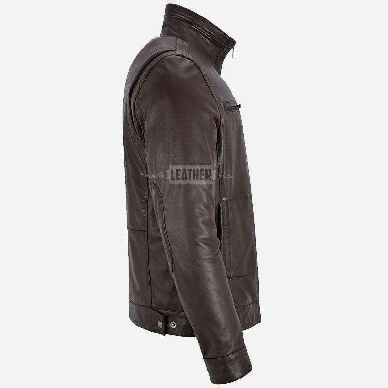 BENTOR Men's Casual Leather Jacket
