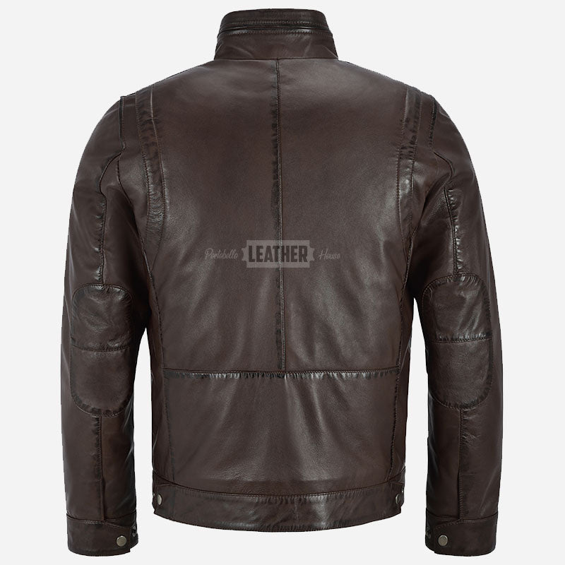 BENTOR Men's Casual Leather Jacket