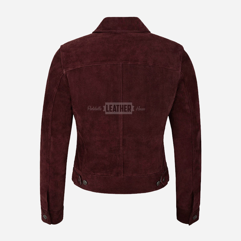 NOELLE Women's Suede Denim Jacket