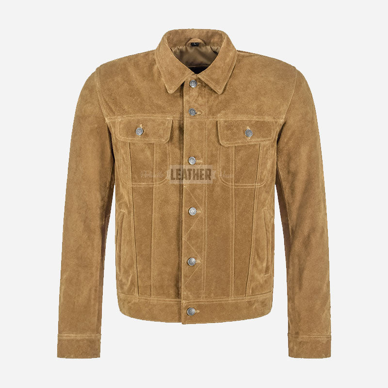 JAXLEY Men's Suede Trucker Jacket