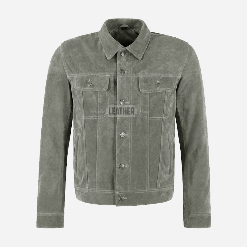 JAXLEY Men's Suede Trucker Jacket