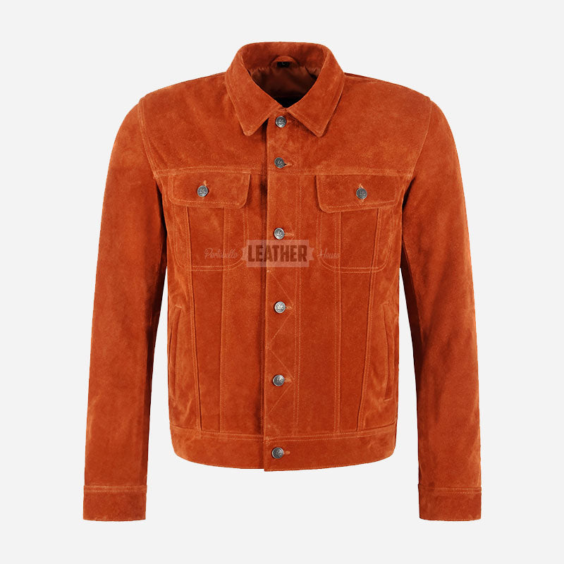 JAXLEY Men's Suede Trucker Jacket