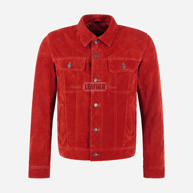 JAXLEY Men's Suede Trucker Jacket