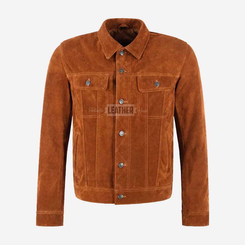 JAXLEY Men's Suede Trucker Jacket