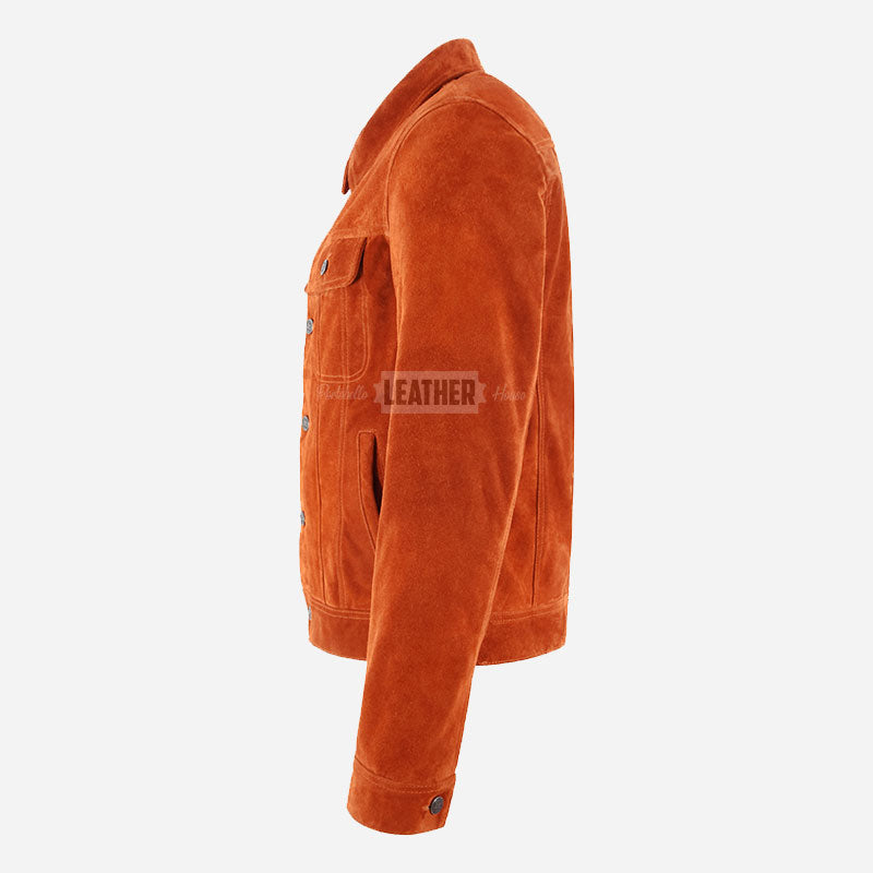 JAXLEY Men's Suede Trucker Jacket