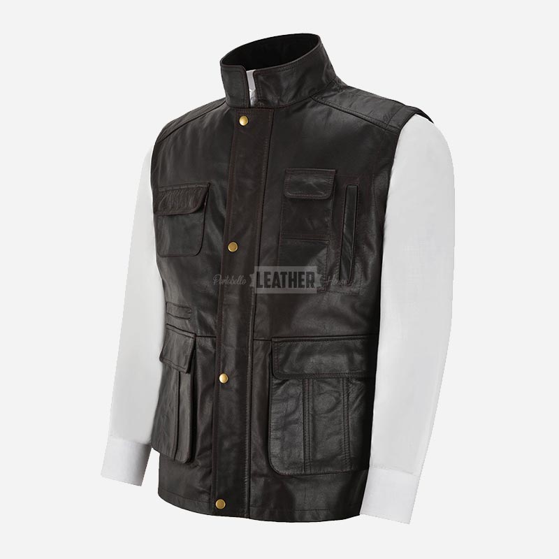 LYONHART Multipurpose Fisherman Leather Waistcoat