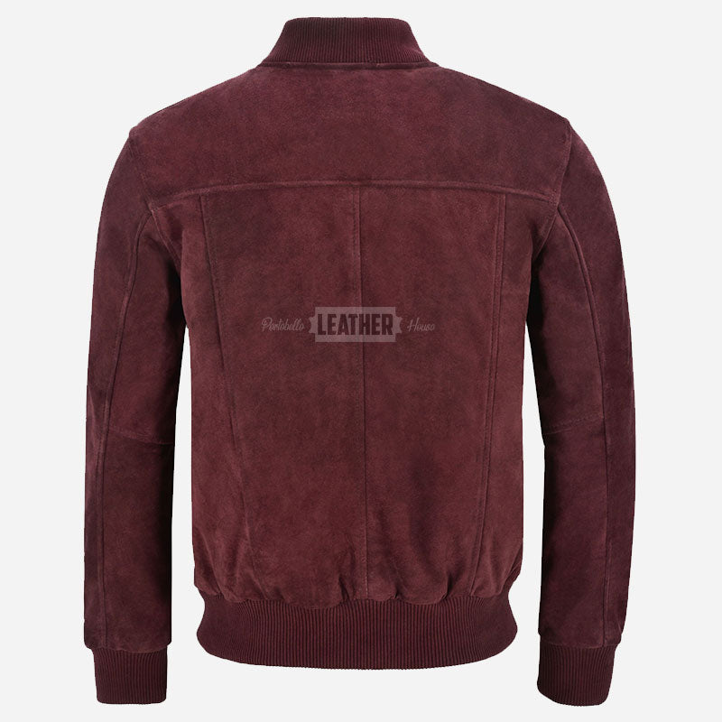 PRESCOTT Men's Suede Flight Bomber Jacket