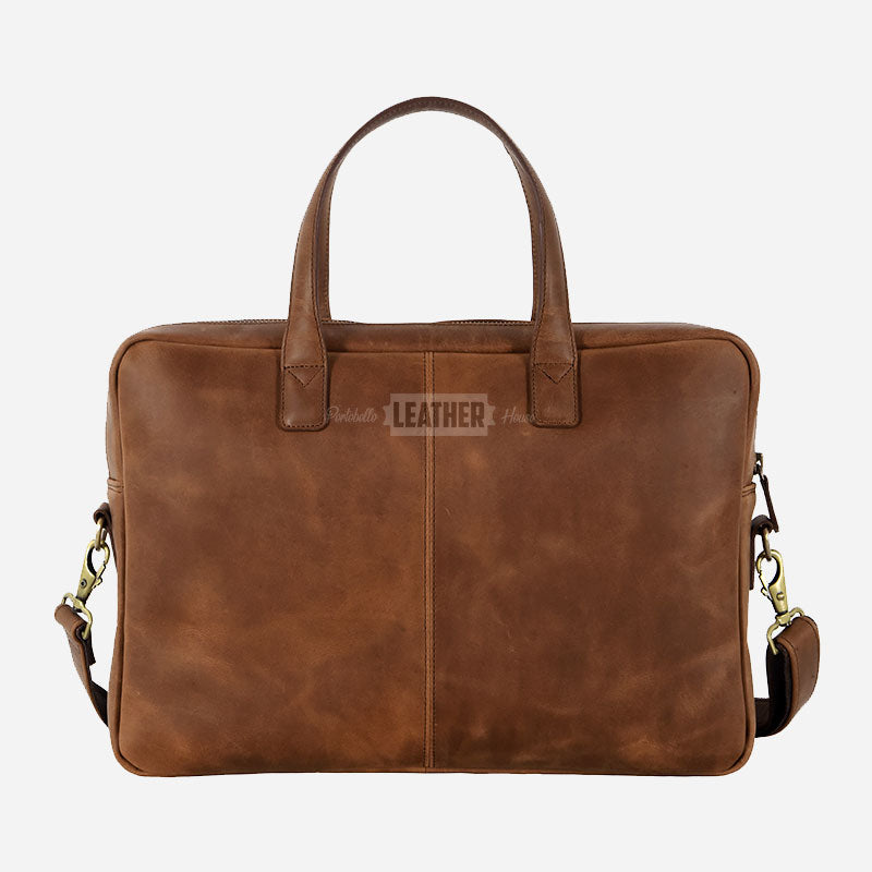 Vintage Leather Briefcase Laptop Bag