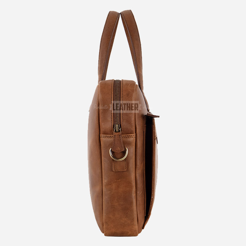 Vintage Leather Briefcase Laptop Bag