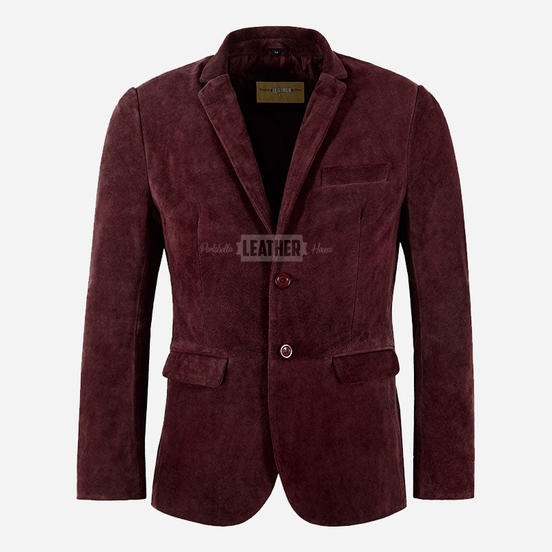 MALRIN Men's Suede Leather Blazer