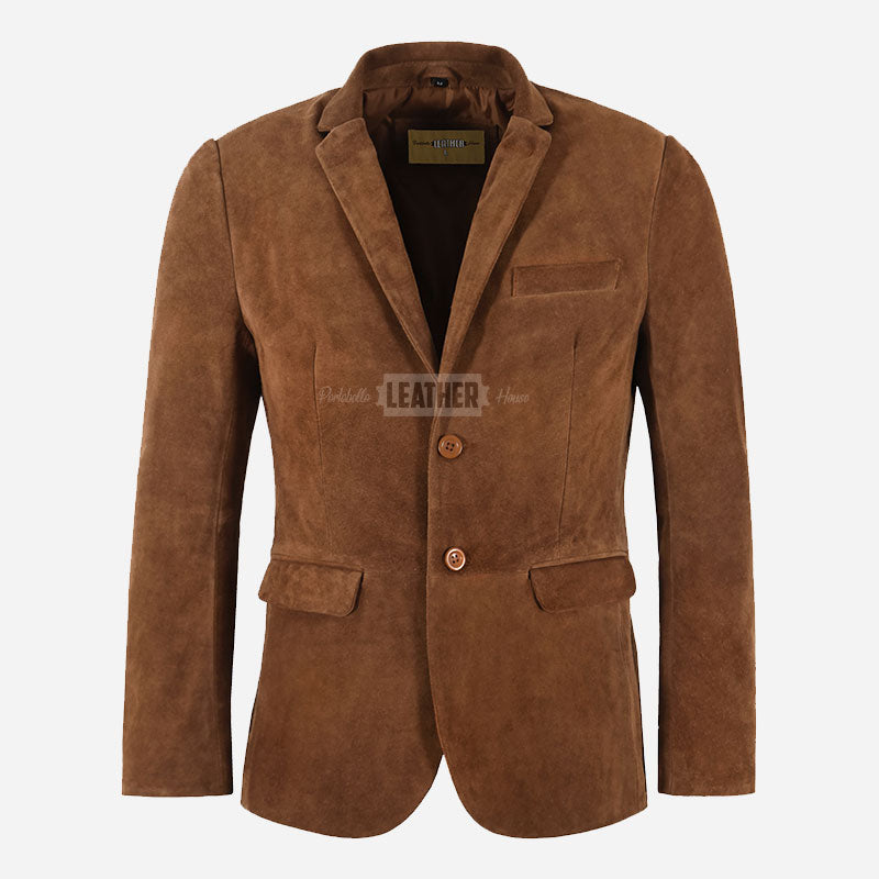 MALRIN Men's Suede Leather Blazer