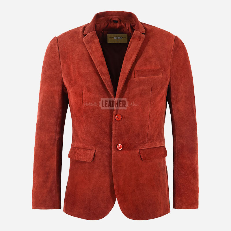 MALRIN Men's Suede Leather Blazer
