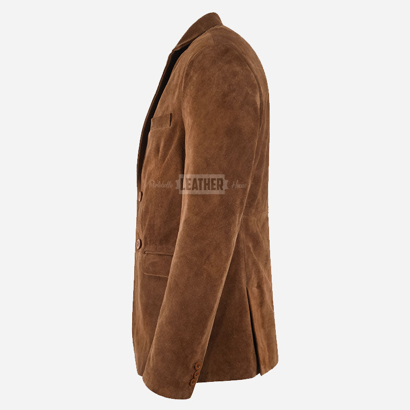 MALRIN Men's Suede Leather Blazer