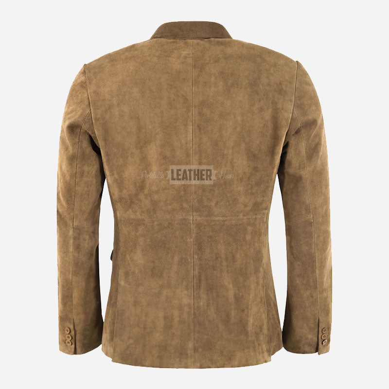 MALRIN Men's Suede Leather Blazer