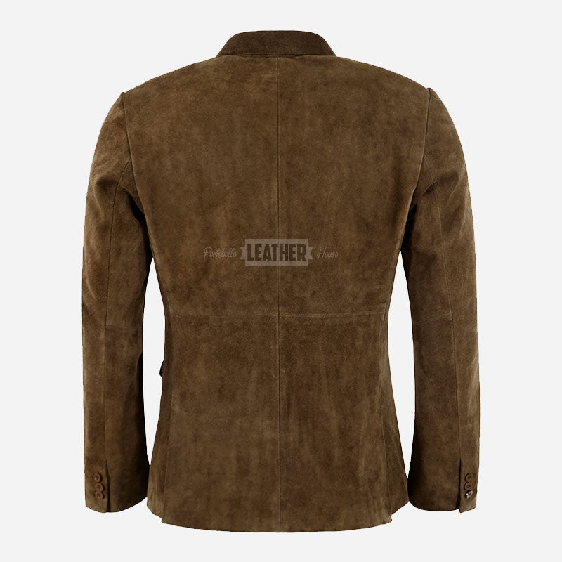MALRIN Men's Suede Leather Blazer