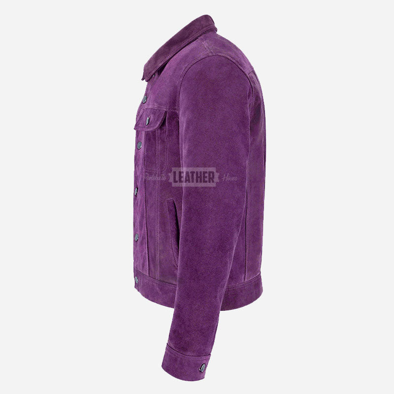 JAXLEY Men's Suede Trucker Jacket