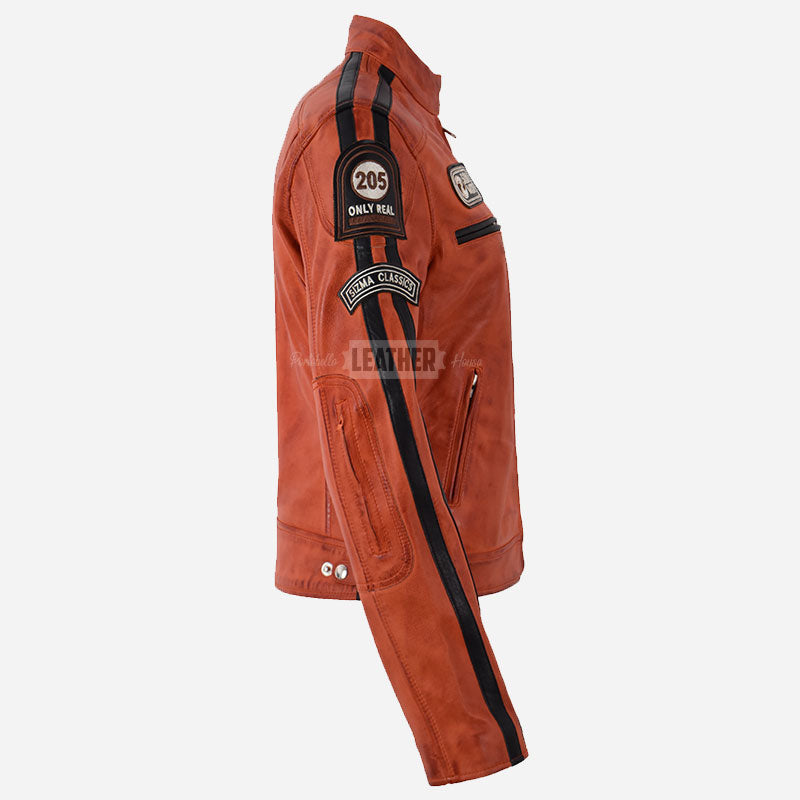 SIZMA Women's Leather Biker Jacket