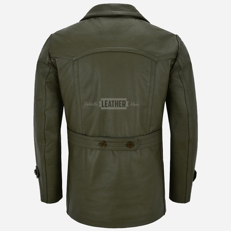 DAVID DR WHO Inspired Leather Peacoat