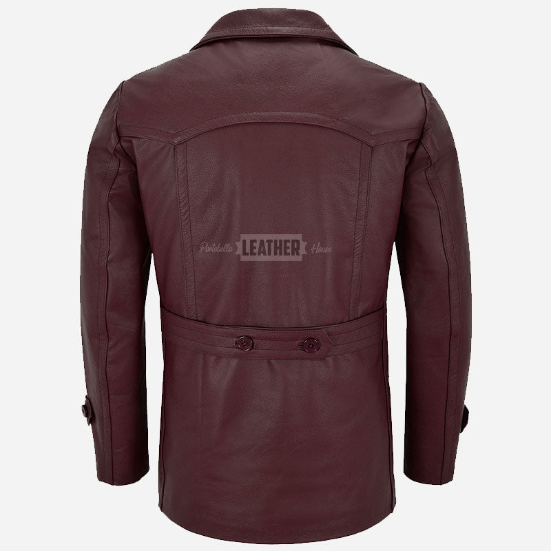 DAVID DR WHO Inspired Leather Peacoat