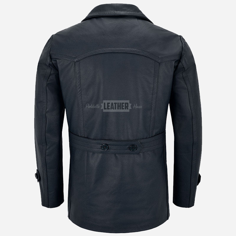 DAVID DR WHO Inspired Leather Peacoat