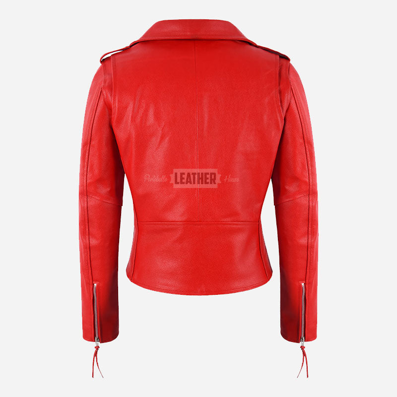 LESSEY Women’s Leather Biker Jacket