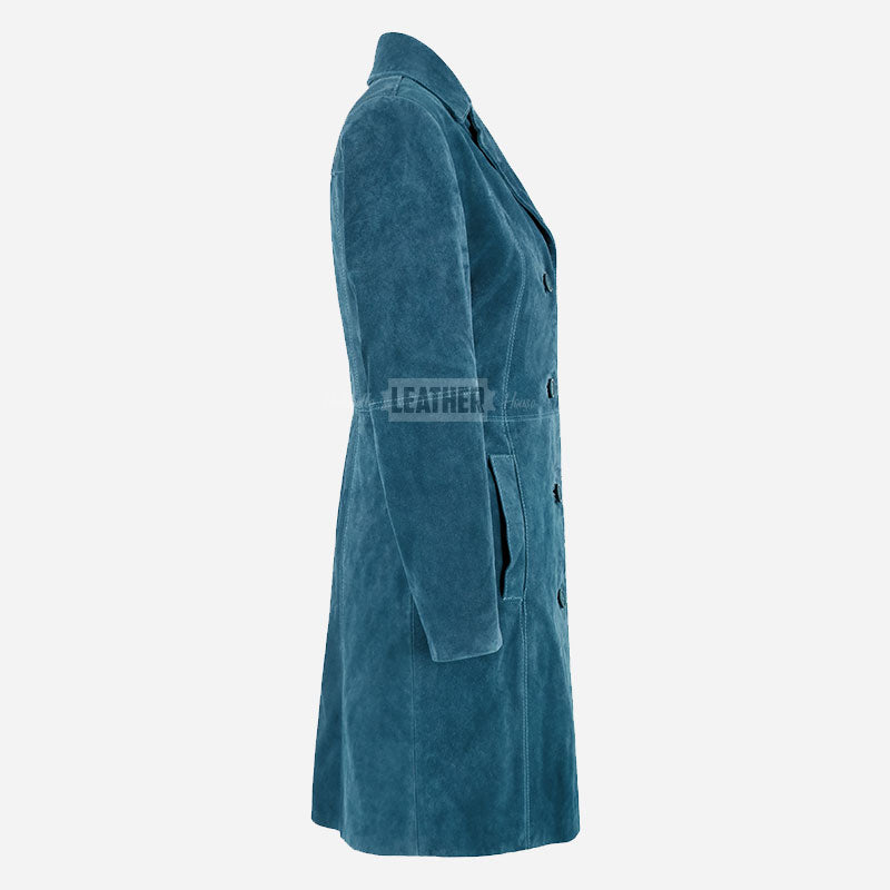 VIONNA Women's 3/4 Length Suede Coat