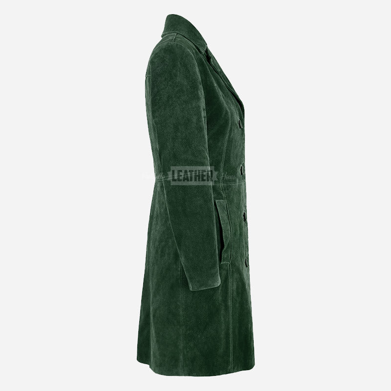 VIONNA Women's 3/4 Length Suede Coat