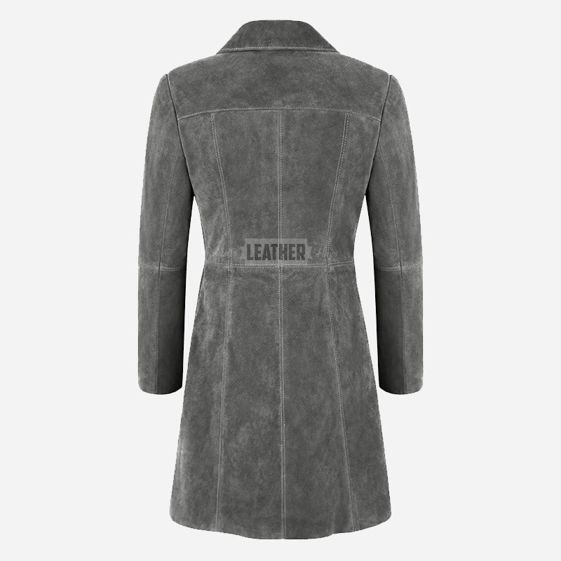 VIONNA Women's 3/4 Length Suede Coat