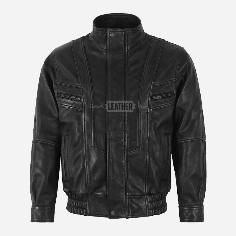 MATTEO Men's Classic Leather Blouson Jacket