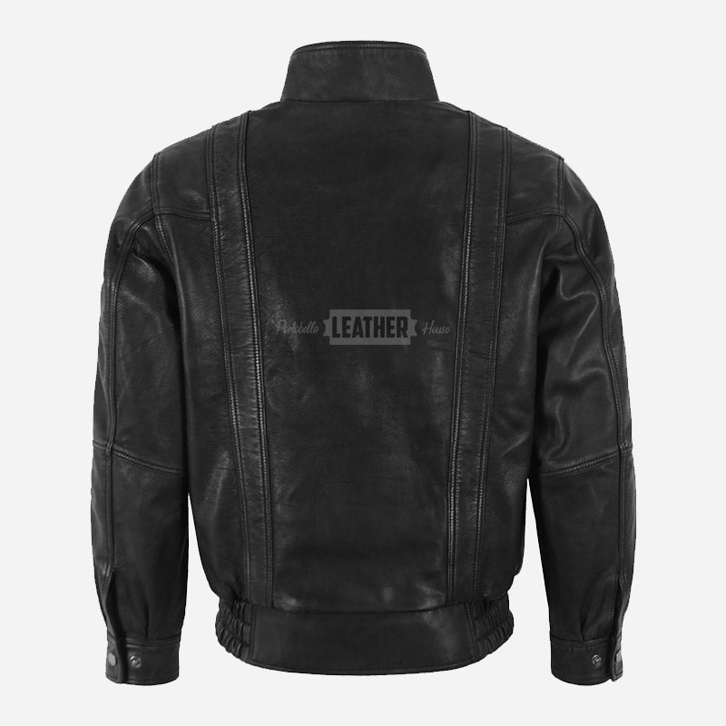 MATTEO Men's Classic Leather Blouson Jacket