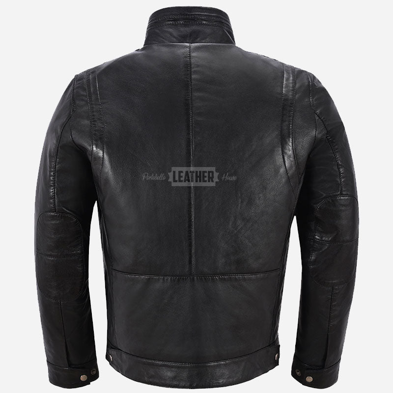BENTOR Men's Casual Leather Jacket