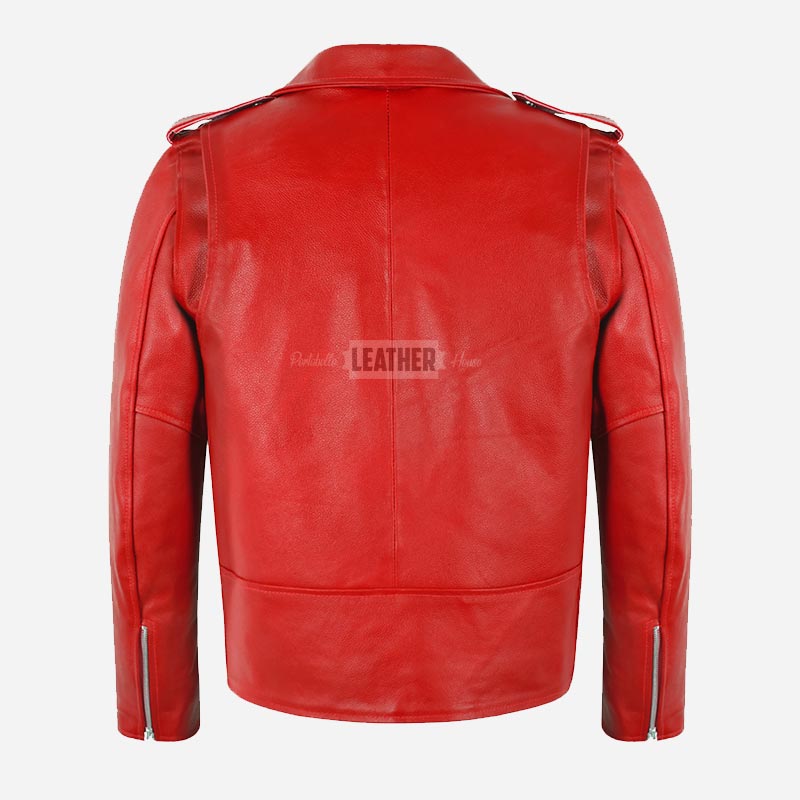 GRUZE Men’s Classic Leather Biker Jacket