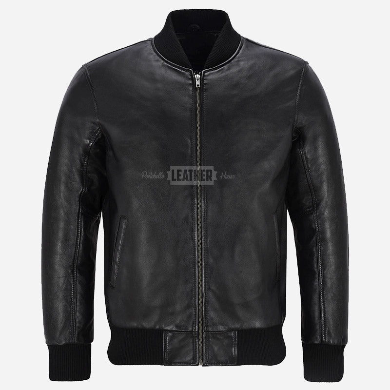 WILTON MA-1 Men's Leather Bomber Jacket