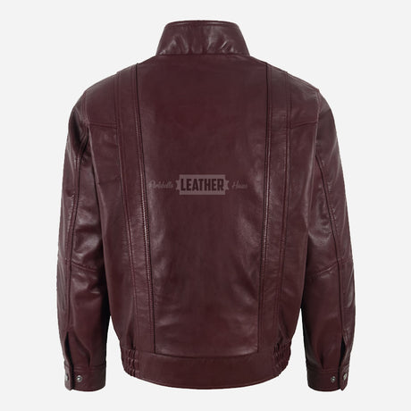 NEROZ Men’s Leather Blouson Jacket