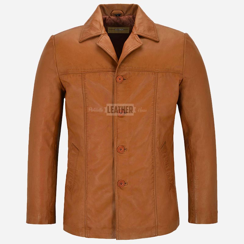 VARGARD Leather Military Style Coat