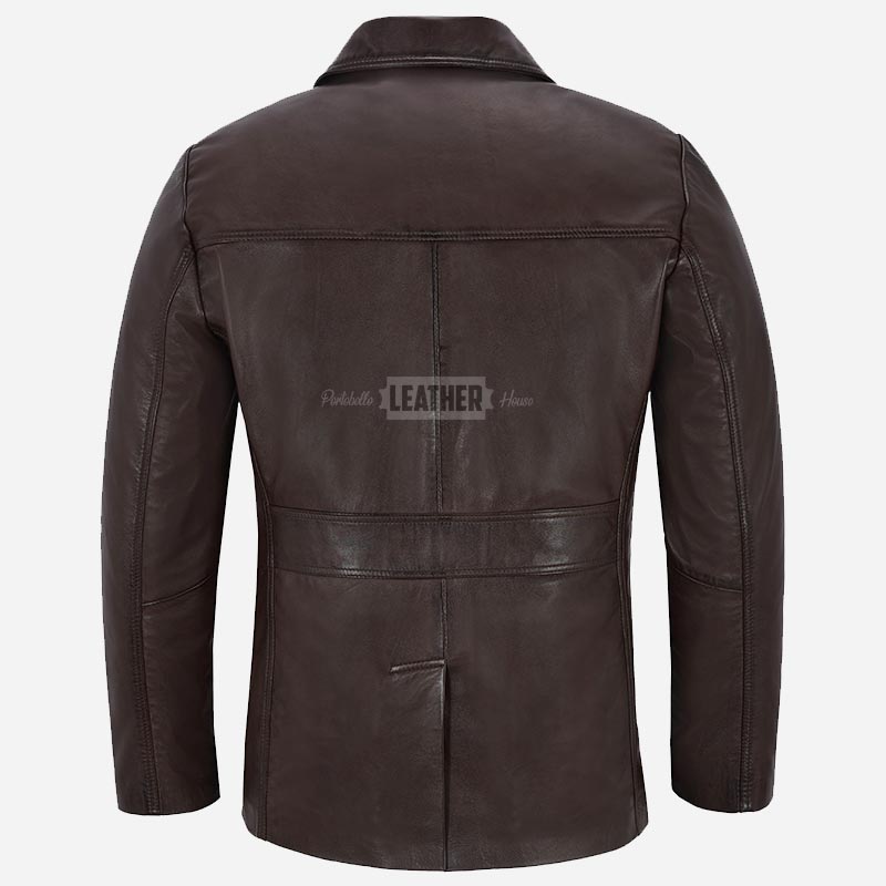 VARGARD Leather Military Style Coat